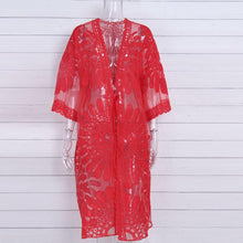 Load image into Gallery viewer, 2018 New Arrival Sun Flower tassel bikini blouse