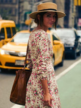 Load image into Gallery viewer, V-neck Floral-Print Bohemia Maxi Dress