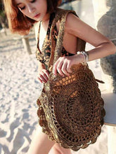 Load image into Gallery viewer, Flower Knit Bohemia Beach Bag