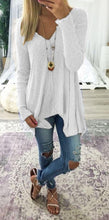 Load image into Gallery viewer, Pure Colour Pullover Sexy V-collar Irregular Jacket