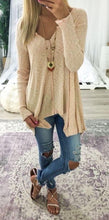 Load image into Gallery viewer, Pure Colour Pullover Sexy V-collar Irregular Jacket