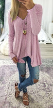 Load image into Gallery viewer, Pure Colour Pullover Sexy V-collar Irregular Jacket