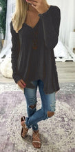 Load image into Gallery viewer, Pure Colour Pullover Sexy V-collar Irregular Jacket