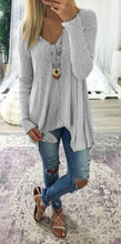 Load image into Gallery viewer, Pure Colour Pullover Sexy V-collar Irregular Jacket
