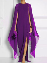 Load image into Gallery viewer, Special Round Neck with Cover-Up Maxi Dress Evening Dress