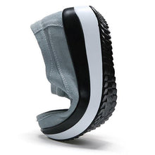 Load image into Gallery viewer, Large Size Rocker Sole Suede Slip On Casual Shoes