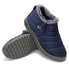 Load image into Gallery viewer, Letter Warm Fur Lining Flat Slip On Ankle Boots For Women