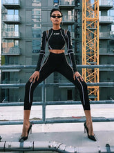 Load image into Gallery viewer, Printed See-through Sexy Yoga Suits