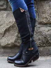 Load image into Gallery viewer, Spring and Autumn Women's Round Head Side Zipper Martin Boots