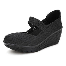 Load image into Gallery viewer, Color Match Elastic Belt Knitting Swing Slip On Platform Sport Sandals