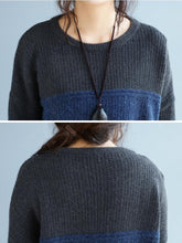 Load image into Gallery viewer, Casual Multi-color Loose Long Sleeve O-neck Women Sweaters