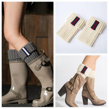 Load image into Gallery viewer, Boot cuff thick short-sleeved thick thick bamboo knit wool yarn socks - 2