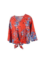 Load image into Gallery viewer, Digital Printed Floral Large Size Strap Fashion Chiffon Top