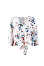 Load image into Gallery viewer, Digital Printed Floral Large Size Strap Fashion Chiffon Top