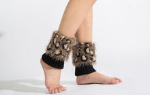 Load image into Gallery viewer, Boot cuff thick short-sleeved thick thick bamboo knit wool yarn socks - 3