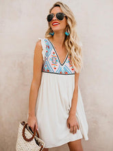 Load image into Gallery viewer, 2018 Summer Beach Floral Sleeveless V Neck Mini Dress