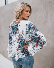 Load image into Gallery viewer, Digital Printed Floral Large Size Strap Fashion Chiffon Top