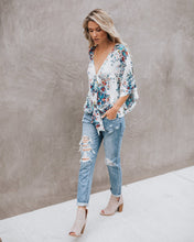 Load image into Gallery viewer, Digital Printed Floral Large Size Strap Fashion Chiffon Top