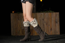 Load image into Gallery viewer, Boot cuff thick short-sleeved thick thick bamboo knit wool yarn socks - 3