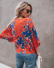 Load image into Gallery viewer, Digital Printed Floral Large Size Strap Fashion Chiffon Top