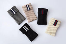 Load image into Gallery viewer, Boot cuff thick short-sleeved thick thick bamboo knit wool yarn socks - 2
