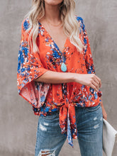 Load image into Gallery viewer, Digital Printed Floral Large Size Strap Fashion Chiffon Top