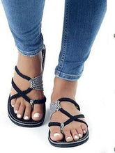 Load image into Gallery viewer, Europe and The United States Beach Toe Flat Slippers Women's Shoes