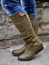 Load image into Gallery viewer, Spring and Autumn Women's Round Head Side Zipper Martin Boots