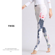 Load image into Gallery viewer, Stylish Yoga Clothes Printed Yoga Pants Women's Tight High Waist Hip Lifting and Foot Stepping Pants Sports Fitness Pants