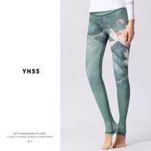 Load image into Gallery viewer, Stylish Yoga Clothes Printed Yoga Pants Women's Tight High Waist Hip Lifting and Foot Stepping Pants Sports Fitness Pants