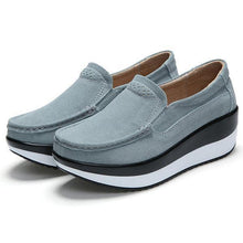 Load image into Gallery viewer, Large Size Rocker Sole Suede Slip On Casual Shoes