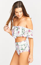 Load image into Gallery viewer, Strapless High Waist Floral Printed Off-the-shoulder Ruffled Swimsuit