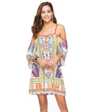 Load image into Gallery viewer, Milk Silk Beach Resort Sling Printing Mini Dress