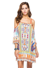 Load image into Gallery viewer, Milk Silk Beach Resort Sling Printing Mini Dress