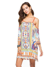 Load image into Gallery viewer, Milk Silk Beach Resort Sling Printing Mini Dress