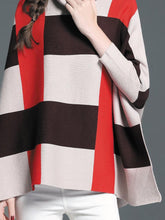 Load image into Gallery viewer, Casual Loose Plaid Turtleneck Women Sweaters