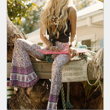 Load image into Gallery viewer, Floral Boho Hippie Casual Loose Wide Leg Flared Pants
