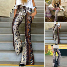 Load image into Gallery viewer, Floral Boho Hippie Casual Loose Wide Leg Flared Pants
