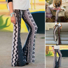 Load image into Gallery viewer, Floral Boho Hippie Casual Loose Wide Leg Flared Pants