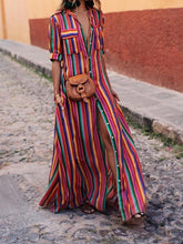 Load image into Gallery viewer, 2018 New Stripe Loose Maxi Long Dress
