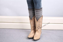 Load image into Gallery viewer, Boot cuff thick short-sleeved thick thick bamboo knit wool yarn socks - 4