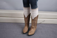 Load image into Gallery viewer, Boot cuff thick short-sleeved thick thick bamboo knit wool yarn socks - 4