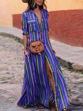Load image into Gallery viewer, 2018 New Stripe Loose Maxi Long Dress