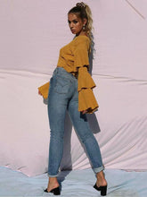 Load image into Gallery viewer, Flared Sleeve Knit Loose Tops Sweater