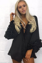 Load image into Gallery viewer, Sexy Long Sleeve Solid Color Swimwear Bikini Cover Up