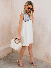 Load image into Gallery viewer, 2018 Summer Beach Floral Sleeveless V Neck Mini Dress