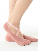Load image into Gallery viewer, Yoga socks silicone non-slip five-finger socks professional female trampoline sports fitness Pilates beginner yoga socks female