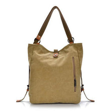 Load image into Gallery viewer, Women Canvas Casual Multifunctional Microfiber Leather Large Capacity Handbag Shoulder Bags Backpack