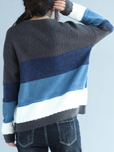 Load image into Gallery viewer, Casual Multi-color Loose Long Sleeve O-neck Women Sweaters