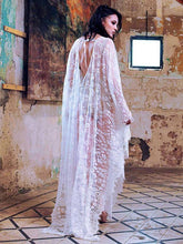 Load image into Gallery viewer, Deep V-neck Backless Lace-up See-through Cover-ups